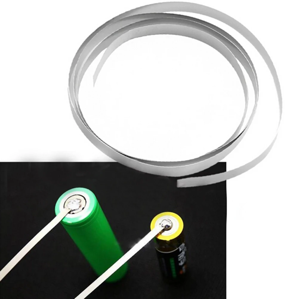 

Metal 8mmx0.15mm 5M Ni Plate Nickel Strip Tape For Li 18650 26650 Battery Spot Welding Silver Color