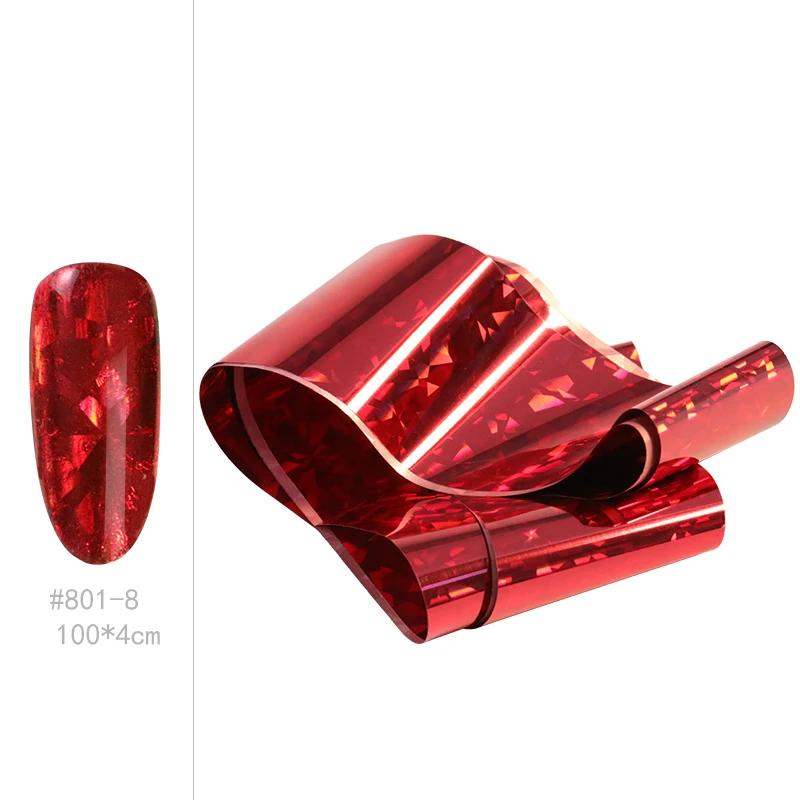 08 Red HNUIX 8 шт. очаровательные лаковые наклейки с листьями для ногтей цветная металлическая звезда бумажные конверты для переноса клея украшения для дизайна ногтей - Цвет: 08 Red