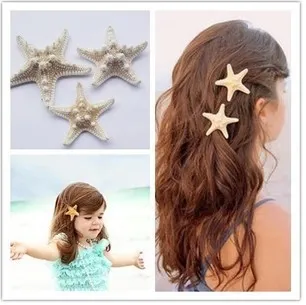 1 шт. заколка для волос с натуральной морской звездой|clip women|clips girlclip hairpins |