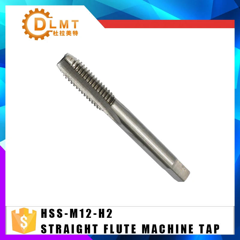 2 шт. M12 Прямой Флейта машина TapsThread M12x1.25 M12x1 M12X1.5 M12X1.75 HSS H2 коснитесь бит для правшей