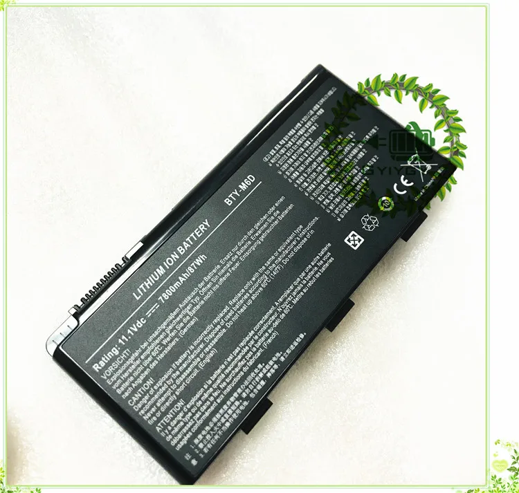 Аккумулятор для ноутбука GT60 GT660 GT660R GT663 GT663R GT670 GT680 GT680DX BTY-M6D GT70 GT783 GX680 GX780 GX60 Series MSI |
