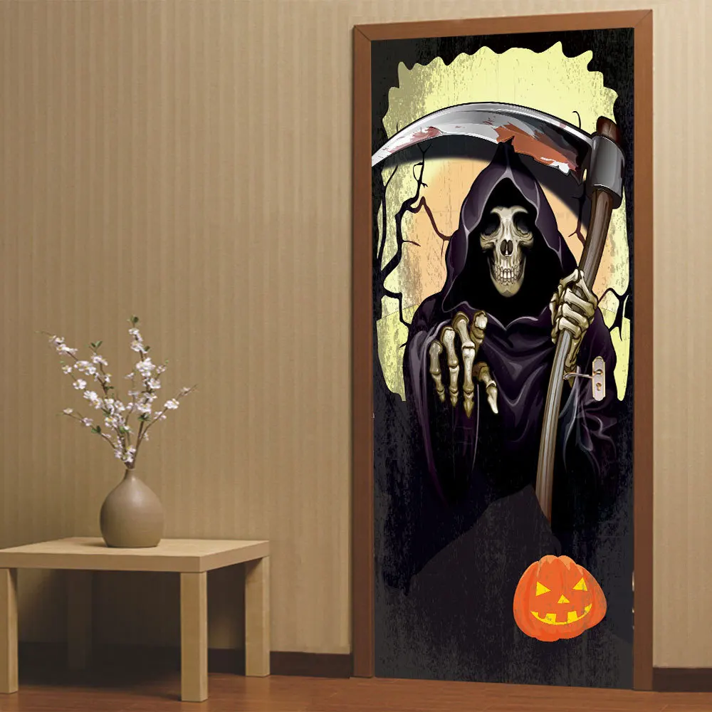 Горячая продажа ужасов набор украшений для аттракционов дверь стикер portes decoratives