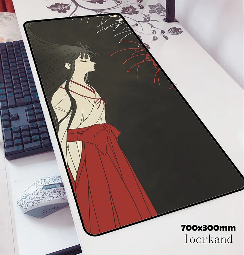 Коврик для мыши inuyasha 70x30 см игровой коврик в стиле аниме офисный Настольный