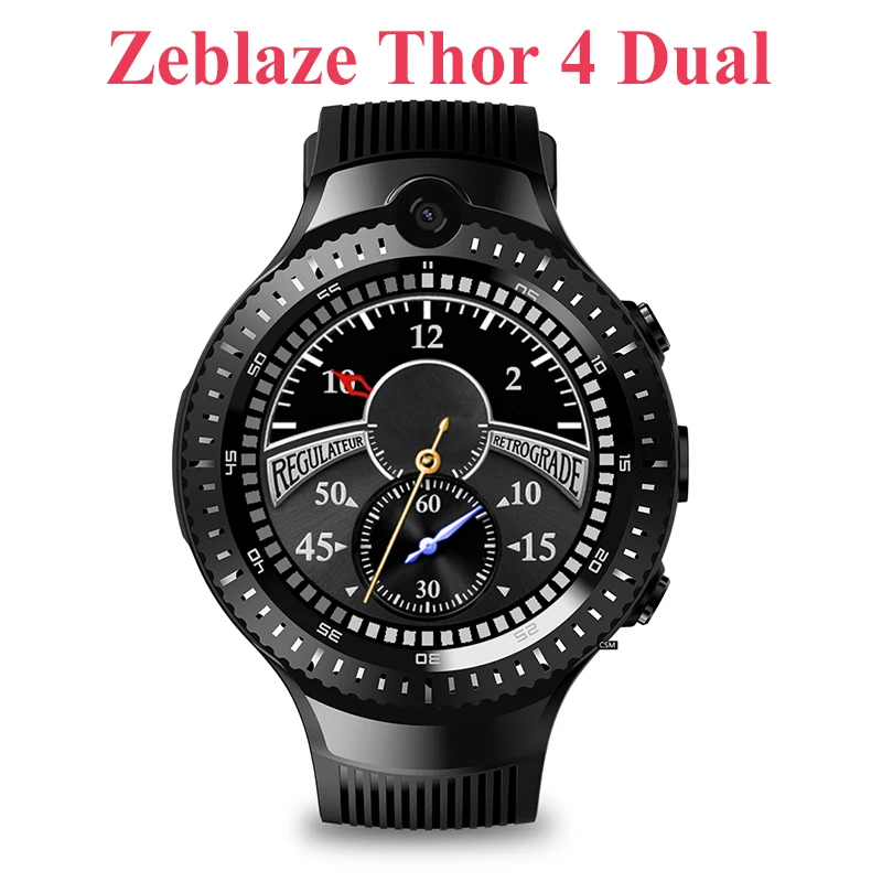 Смарт часы 4G GPS Zeblaze Thor 4 двойной 5MP Камера Часы сердечного ритма PPG умные наручные