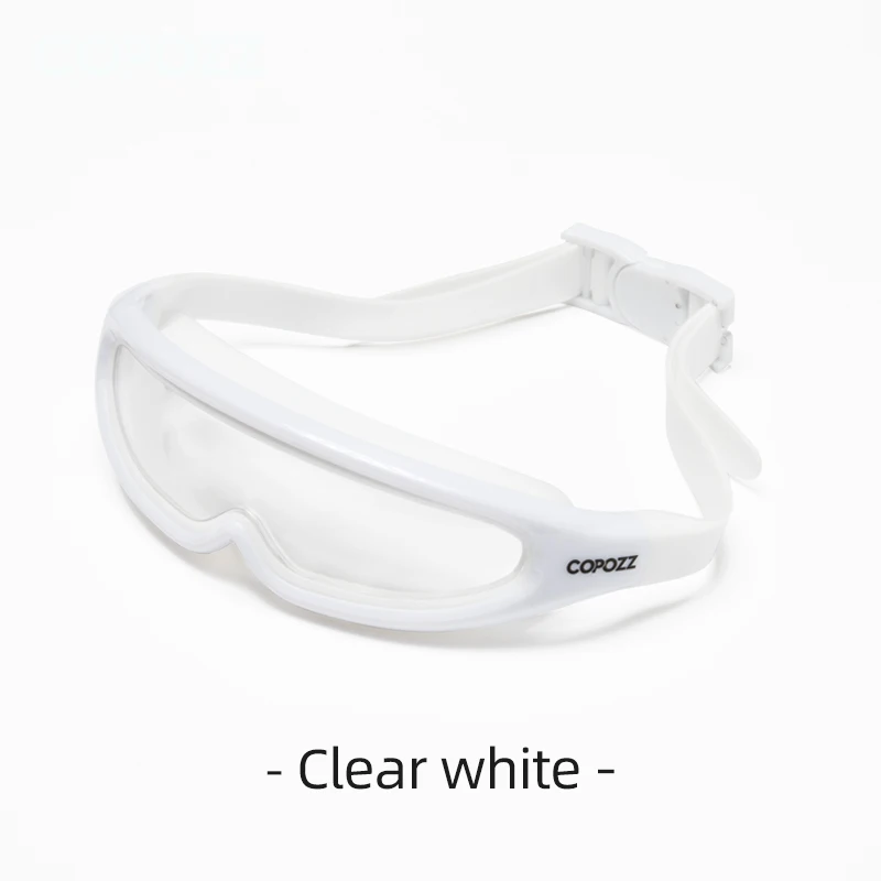 clear white COPOZZ Детские плавающие противотуманные очки Водонепроницаемые Детские подростковые крутые очки для плавания цельные очки для плавания для мальчиков и девочек - Цвет: clear white