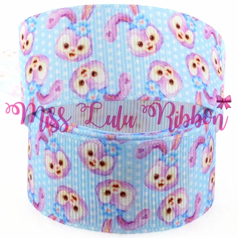 Корсажная лента с принтом кролика 16 75 мм 50 ярдов/рулон|printed grosgrain ribbon|grosgrain ribbonribbon