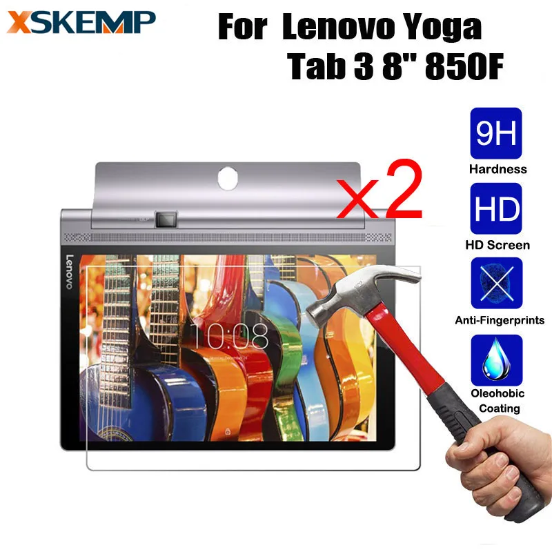 Защитное закаленное стекло XSKEMP 2 шт./лот 0 3 мм 9H для Lenovo Yoga Tab 8 дюймов 850F против