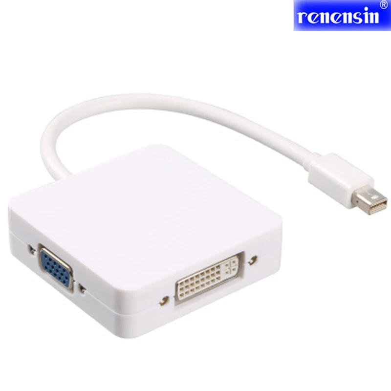Кабель адаптер Renensin Mini DP для порта дисплея HDMI DVI VGA Apple MacBook Pro3 в 1 на DVI|displayport to hdmi|dp