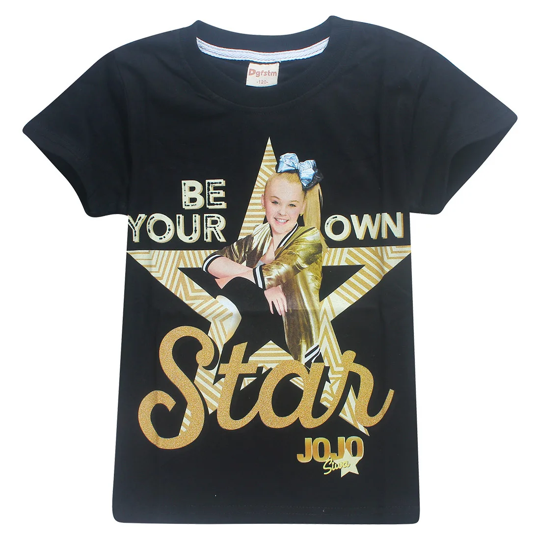 От 6 до 14 лет JOJO Siwa хлопковые футболки для девочек летняя футболка с короткими
