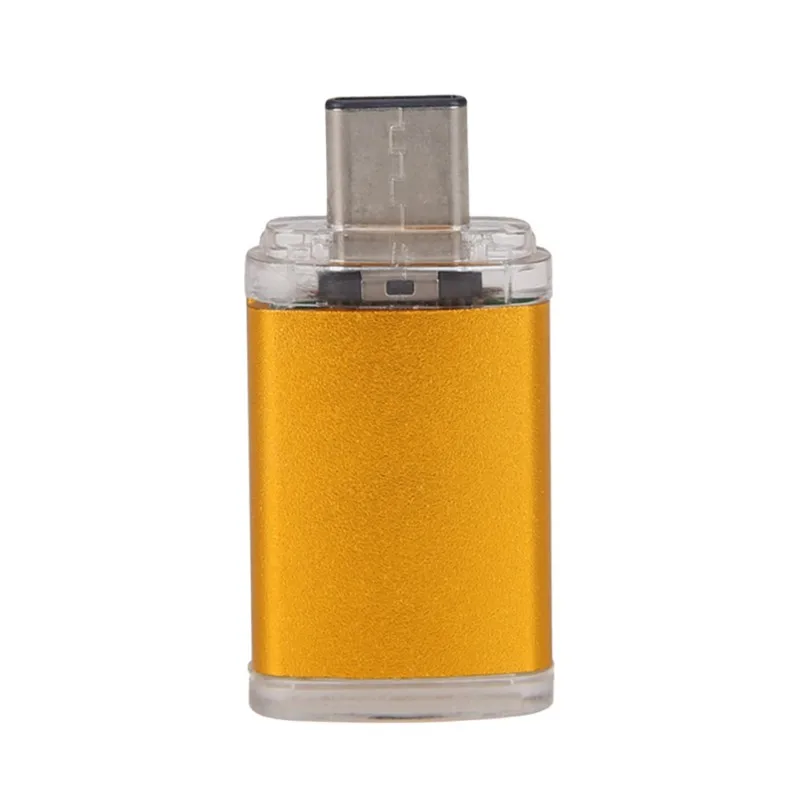 Mini type C USB 3,1 SD OTG адаптер TF устройство для чтения карт памяти Разъем для сотового телефона и воспроизведения алюминиевый сплав