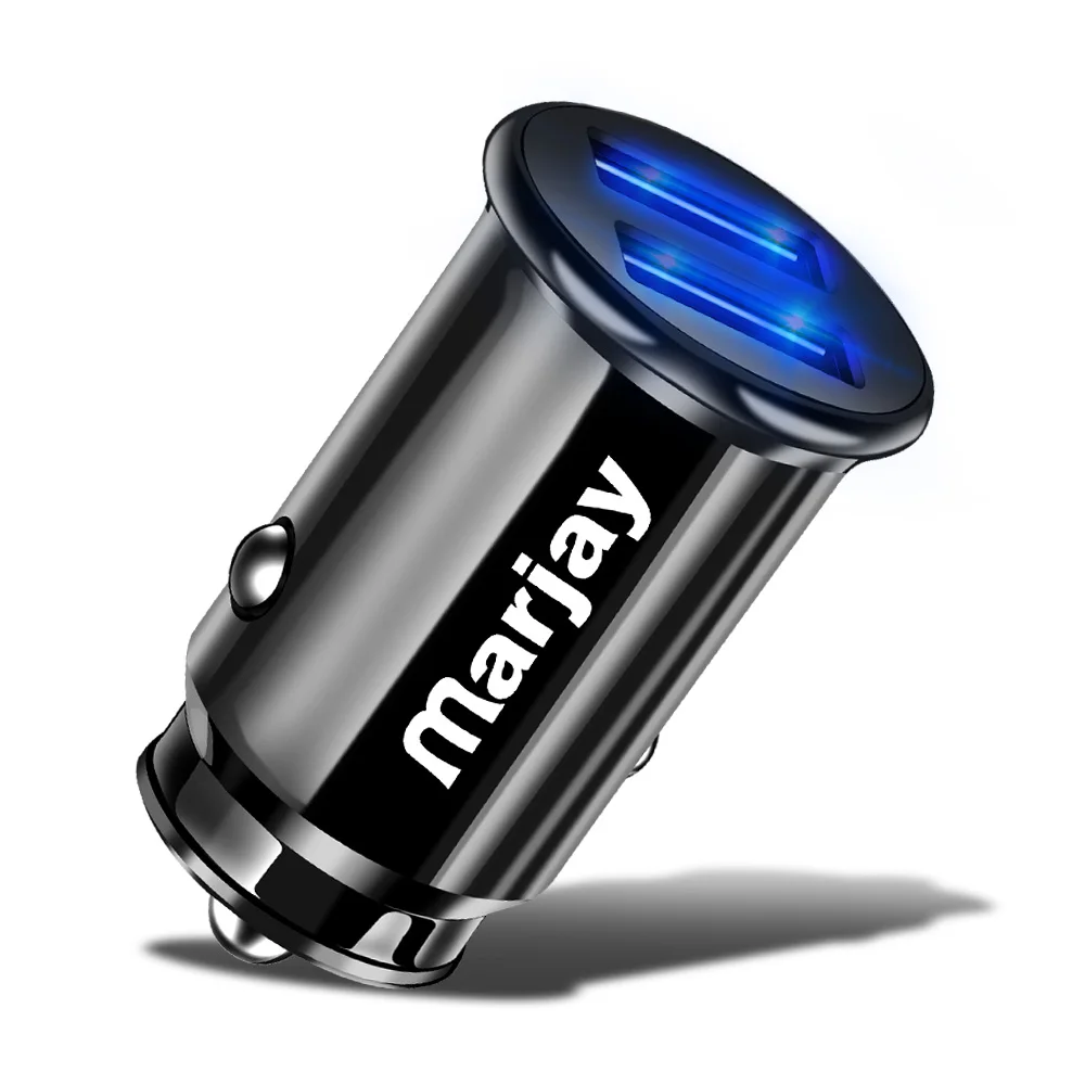 Marjay 3.4A светодиодный двойной USB Автомобильное зарядное устройство Adapte автомобильное зарядное устройство для iPhone 7 X 6s samsung S9 Xiaomi mi9 планшет мобильное автомобильное зарядное устройство для телефона