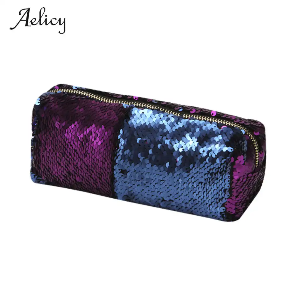 Сумка для макияжа Aelicy с разноцветным рисунком милый косметический карандаш