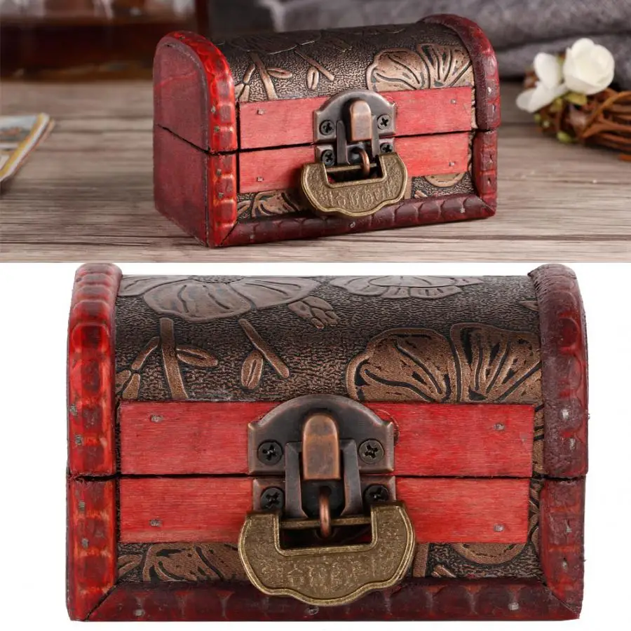 Ретро портативный ящик для хранения ювелирных изделий ожерелье серьги браслет