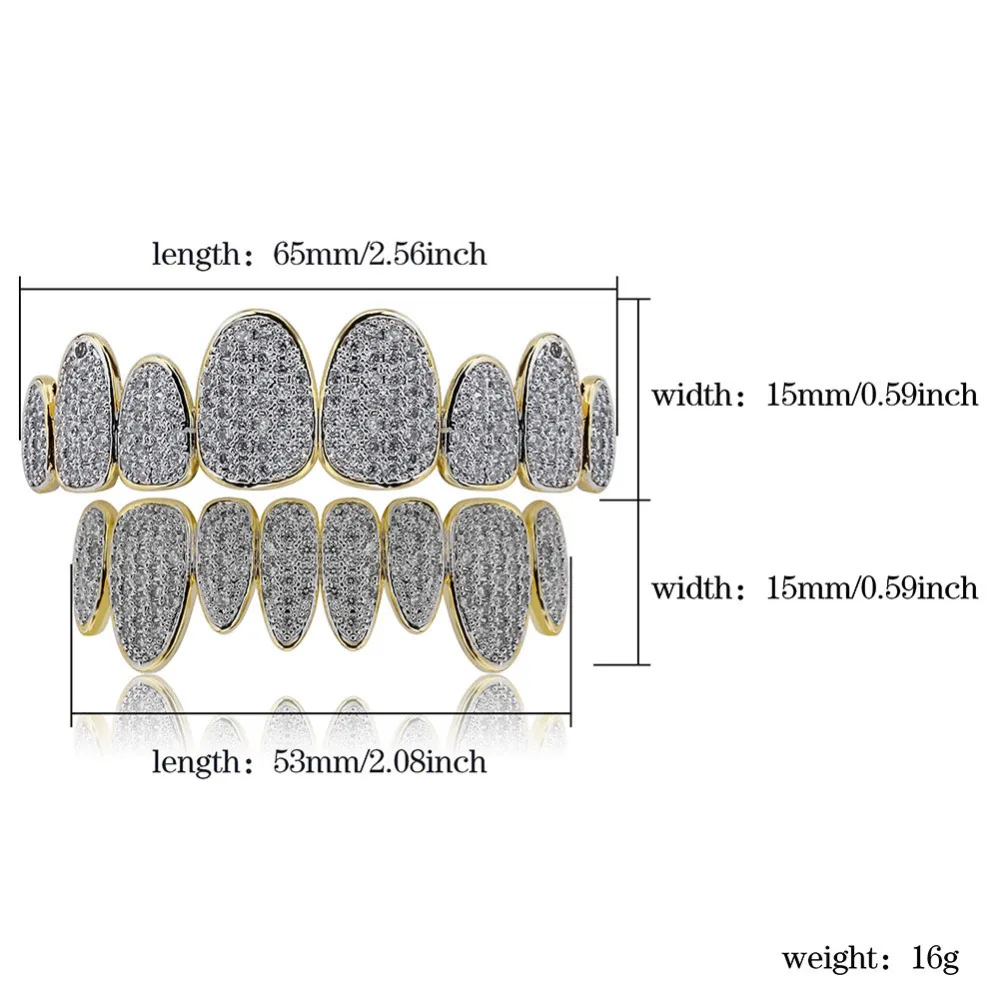JINAO серебряный цвет Iced Out Gold Grillz ювелирные изделия с кристаллами Верхняя Нижняя решетка 8 зубов ювелирные изделия для тела хип-хоп Bling AAA кубический циркон для мужчин