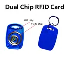 Брелок для ключей EM4305 T5577, UID CUID, двойной чип RFID 125 кГц 13,56 МГц, перезаписываемый брелок для ключей, перезаписываемый сменный клон карт доступа