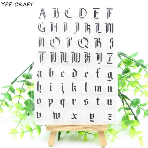 YPP CRAFT готические буквы, прозрачный силиконовый штамп/уплотнение для DIY скрапбукинга/фотоальбома, декоративный прозрачный штамп, лист 143