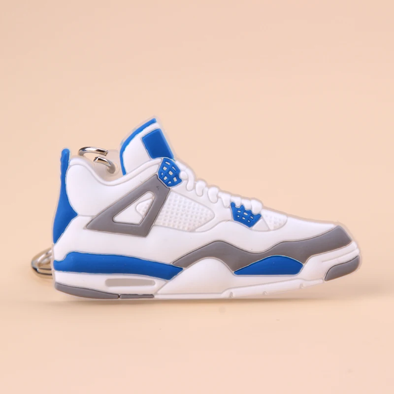 Picture Color4 Брелок Новые экзотические мини Jordan 4 Ретро обуви ключевая цепь Для мужчин и Для женщин детские подарочные брелки на баскетбольных кроссовок ключ держатель Porte Clef - Цвет: Picture Color4