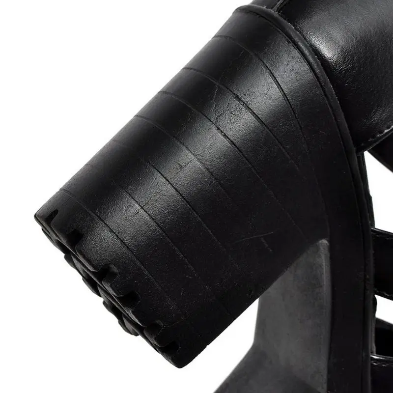 Coolcept/женские босоножки на высоком каблуке Гладиаторы с открытым носком молнии