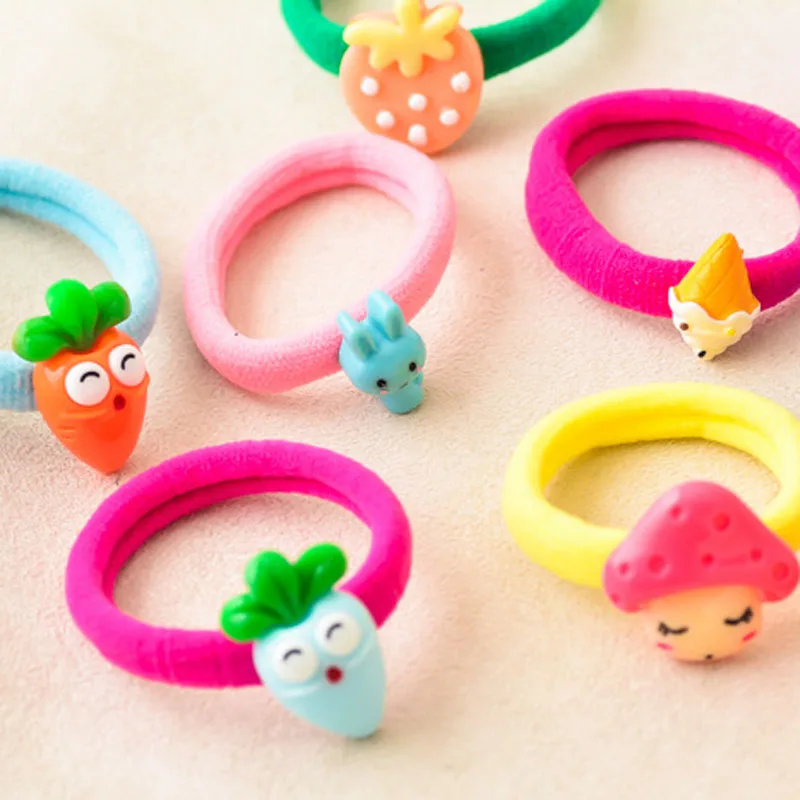 

5pcs Cute Princess Candy Color Headband Cartoon Elastic Hair Rope Kids Girls Rubber Band Children Headwear Hair Accessories