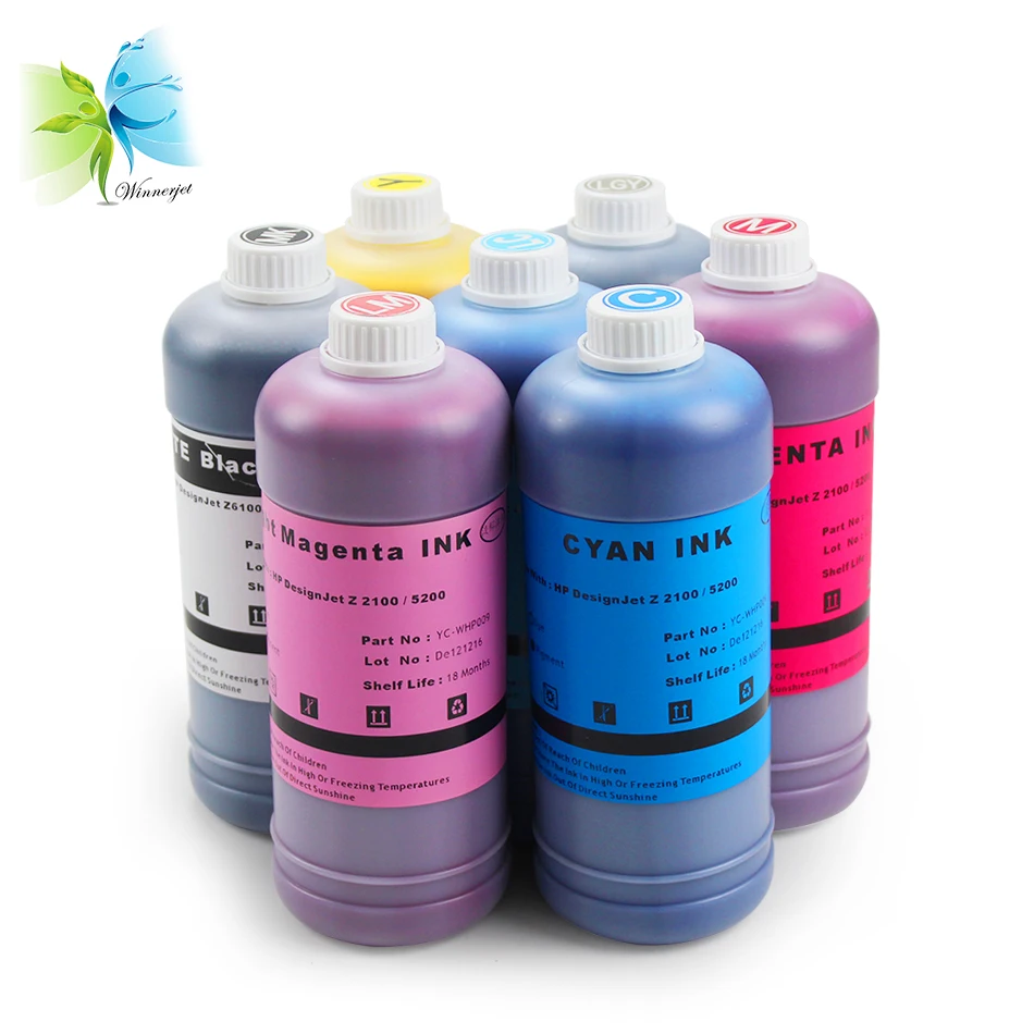 Пигментные чернила Winnerjet 500 мл x 8 цветов для hp 70 # принтера Hp Designjet Z2100 Z5200|ink 500ml|pigment