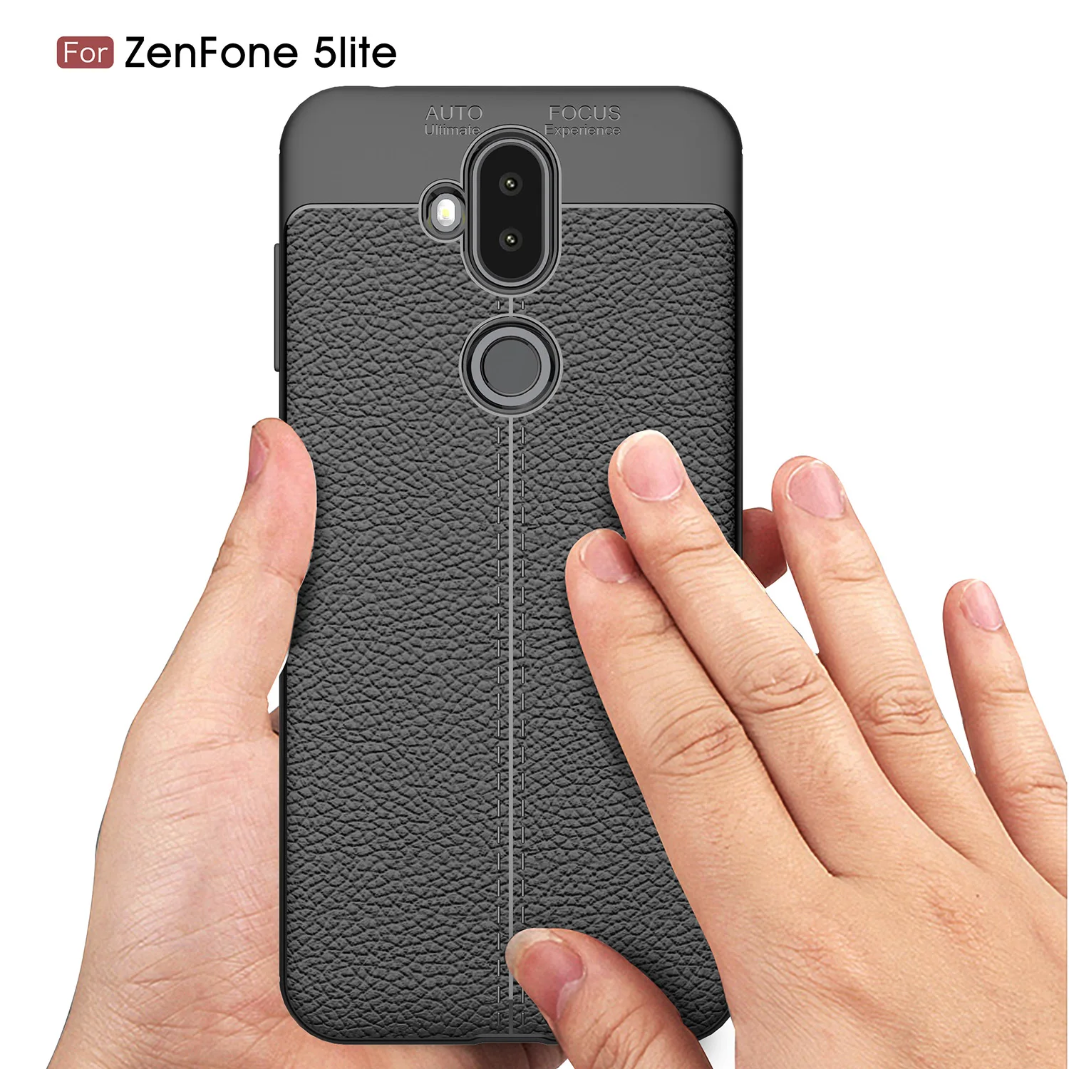 Для Asus Zenfone 5 lite Дело искусственная кожа задняя крышка Мягкие TPU Роскошный чехол