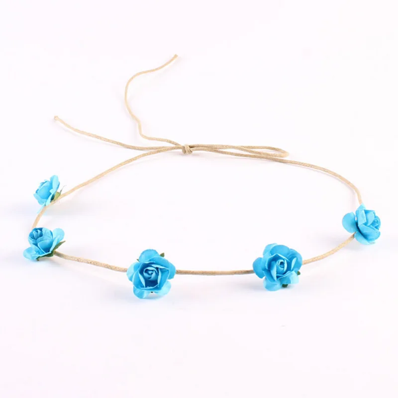 7 шт./лот новорожденных цветочный ободок для волос девочек лента на голову с