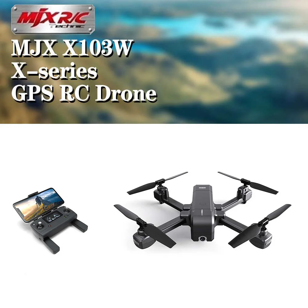 Оригинал MJX X103W X series 2 4G складной gps Радиоуправляемый Дрон с 1080P Wifi камерой