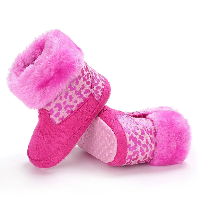 Winter Baby Kids Boots Fashion Infant Toddler Newborn Girls Boys Keep Warm Snowfield Fleece Leopard Print Soft Soled Shoes | Мать и