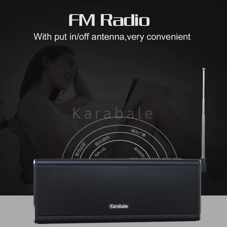 Портативный 20 Вт большой мощности Bluetooth динамик супер бас HIFI Металл 4400 мАч Внешний аккумулятор беспроводной компьютерный динамик с микрофоном FM радио