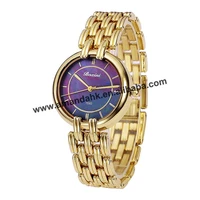 wholesale hot fashion casual quartz watch silver gold thin alloy colorful watches new fashion women dress wristwatch