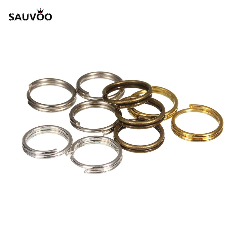 SAUVOO 200 шт. старинное бронзовое серебряное золотое родиевый кольцо с разрезом