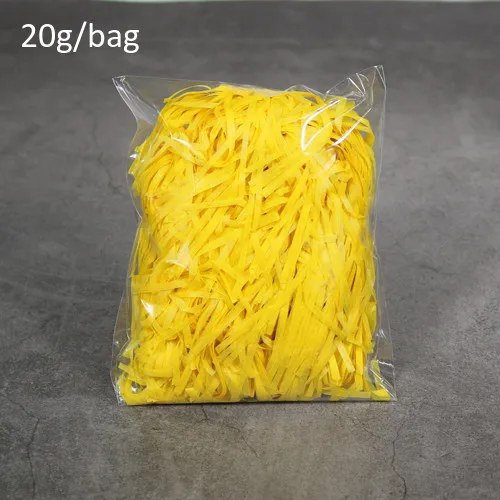 Yellow 20 г/пакет DIY бумажная рафия измельченный рифленый бумага конфетти сухой соломы Подарочная коробка наполнитель материал День рождения Свадьба вечеринка украшение - Цвет: Yellow