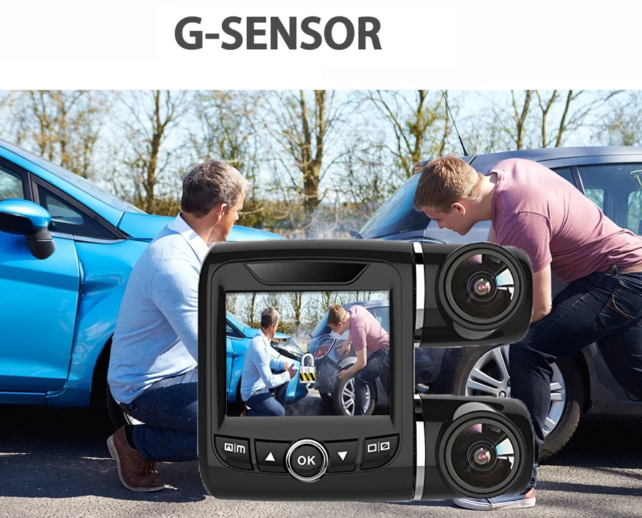Dealcoo Dash Cam FHD Dual 1080 P + Автомобильный dvr видеомагнитофон Camer видеорегистратор