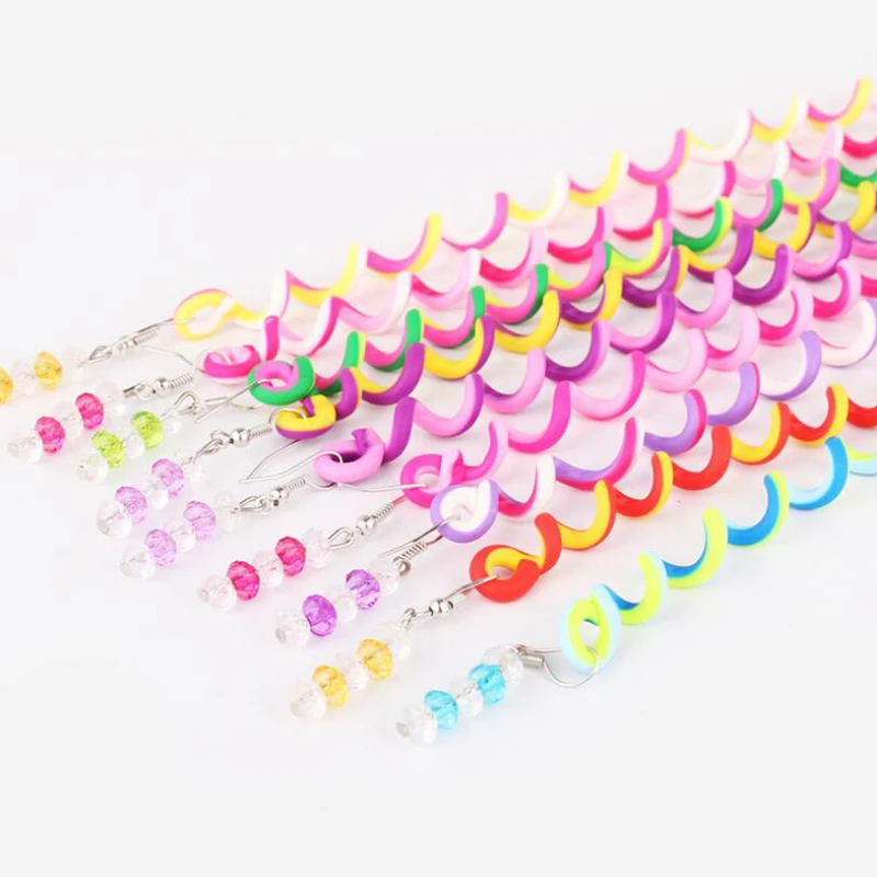 6 шт./лот радужные щипцы для завивки волос инструмент укладки ролик DIY аксессуары