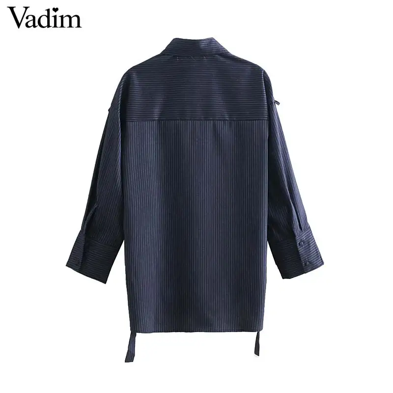 Рубашка Vadim Женская офисная с длинным рукавом и отложным воротником|Блузки| |