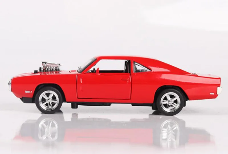 17 см 1:32 Масштаб 4 цвета металлический сплав 1970 Dodge зарядное устройство быстрая модель автомобиля оттягивать назад литые автомобили игрушки для детей