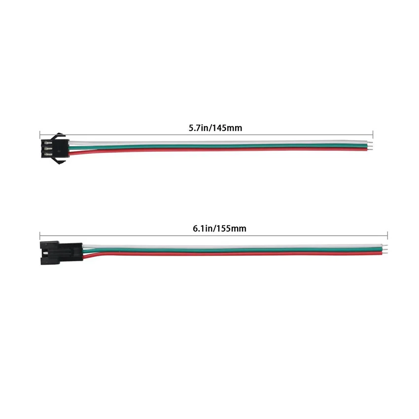 2Pin 3Pin 4Pin JST SM штекер кабель провод для WS2812B WS2812 WS2811 Светодиодная лента