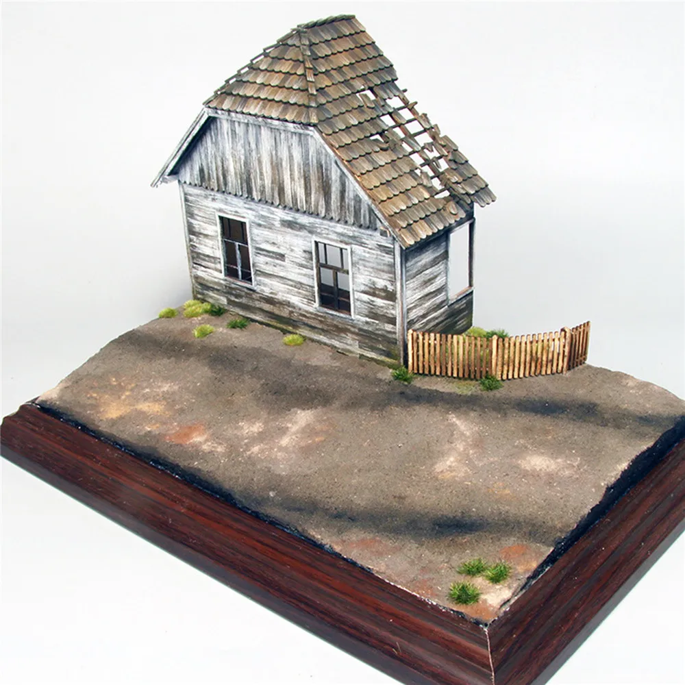 

Battlefield Military Scene 1:35 Wooden European House No.2 3D Puzzle DIY Model Painting Educational Toys Gift House Model Kits