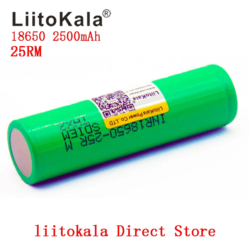 Литиевые аккумуляторы Liitokala 4 шт. 18650 2500 мАч INR1865025RM 20 А | Электроника