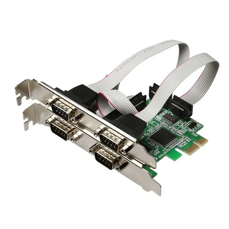 Устойчивый PCI E Express к 4 портам RS232 9Pin COM DB9 последовательное Расширение I/O карта