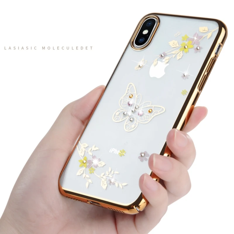 Чехол SULADA для iPhone XS / X Max/XR роскошный чехол из поликарбоната с алмазным покрытием и