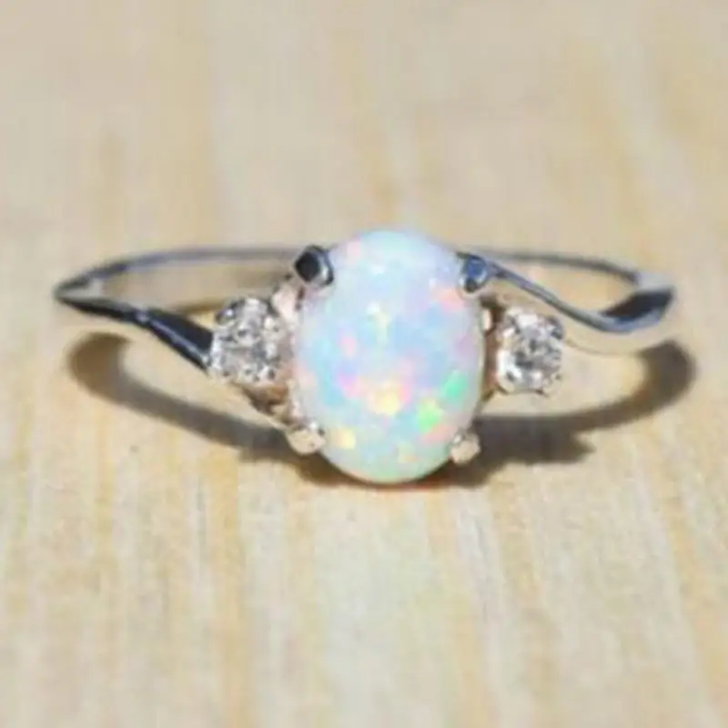 Женское кольцо разноцветное серебряное мистик земля опал горный хрусталь