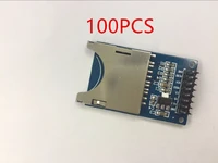 100pcs smart electronics reading and writing module sd card module slot socket reader arm mcu for arduino diy starter kit