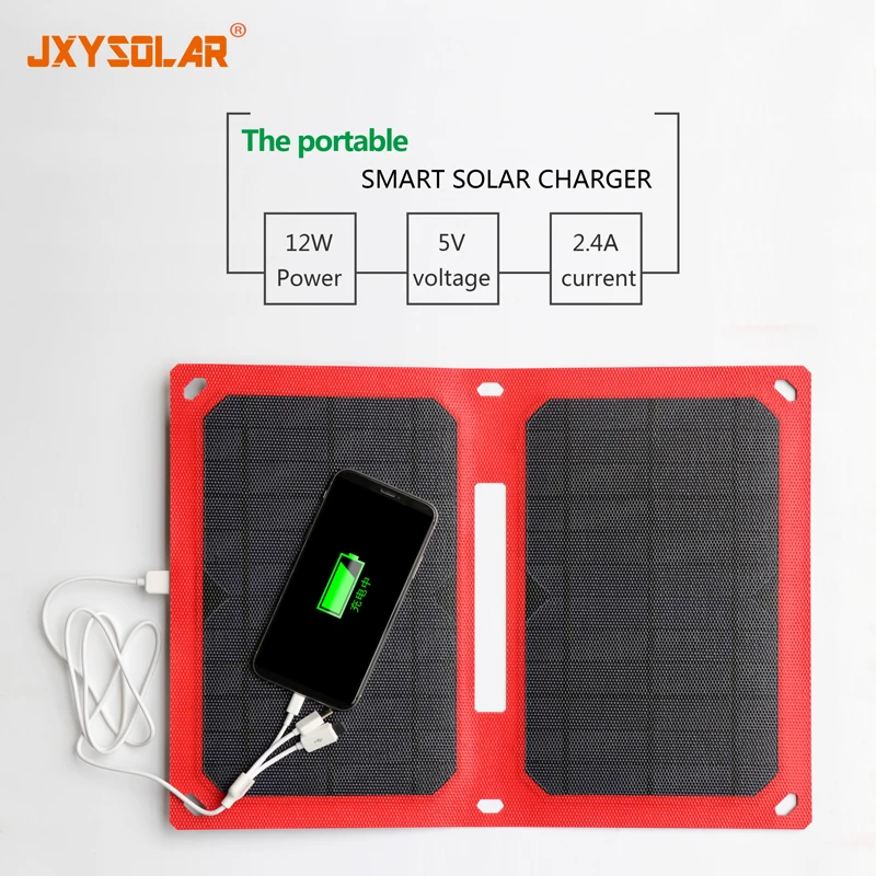 Уличная портативная складная сумка на солнечной батарее 12 Вт зарядное