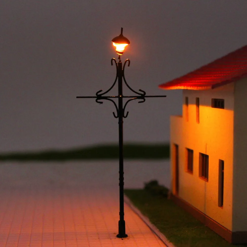 5 шт. Модель Железнодорожный Светильник лампы уличные фонари хо масштаб 9 см 12В