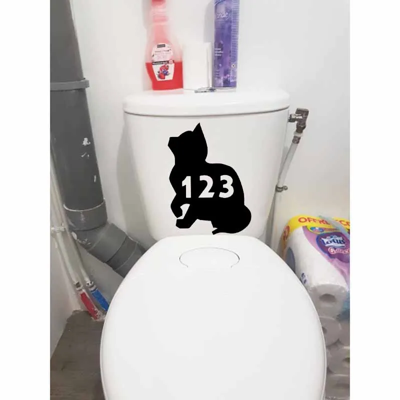 YOJA 17x23 см Забавный Кот наклейки для унитаза гостиная домашний декор наклейка на