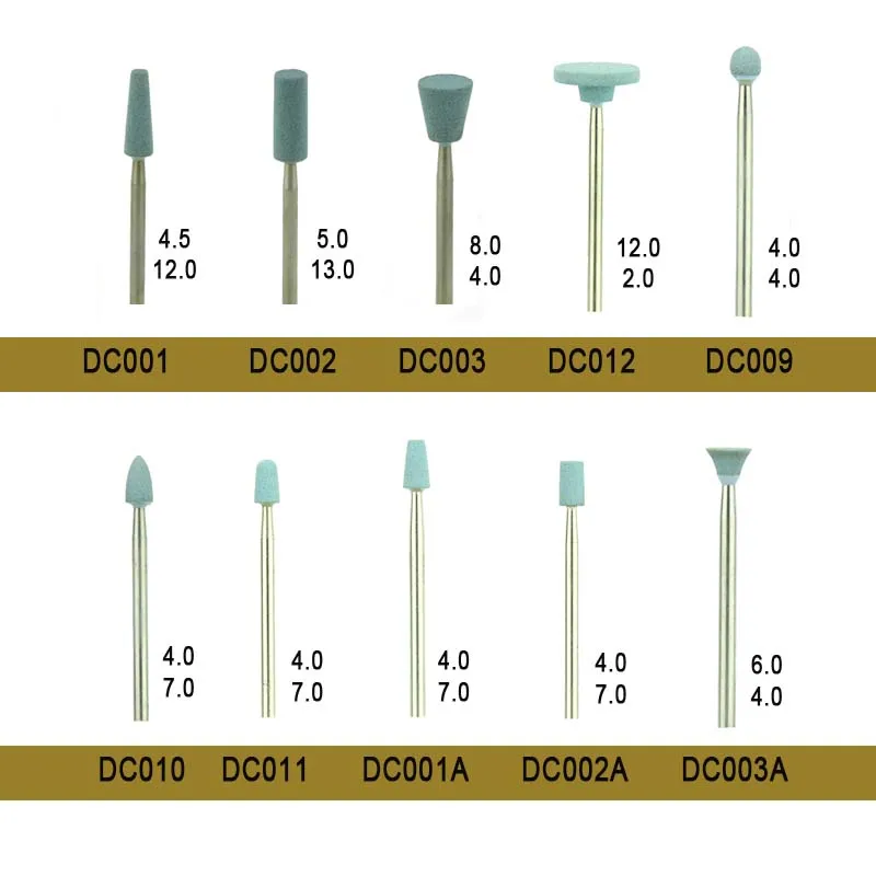 

5pcs/box Durable Dental Abrasive burs Diamond Stone burs for zirconia and ceramics teeth Dental polishing tools