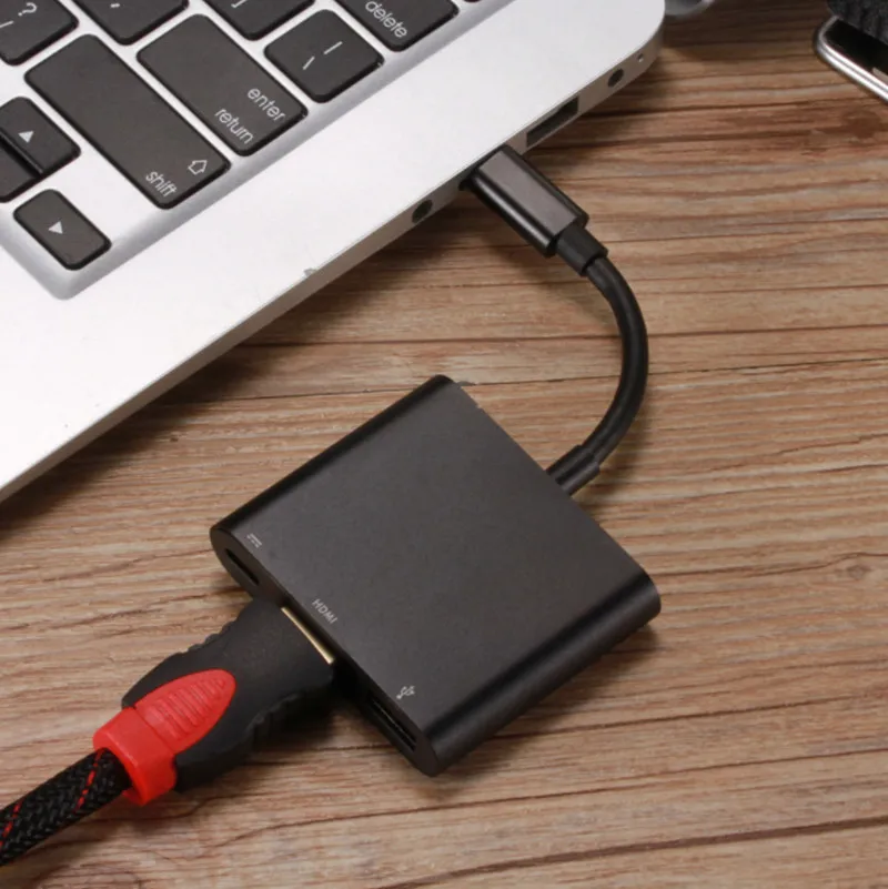 Конвертер видео типа c hdmi три в одном vga HD| |