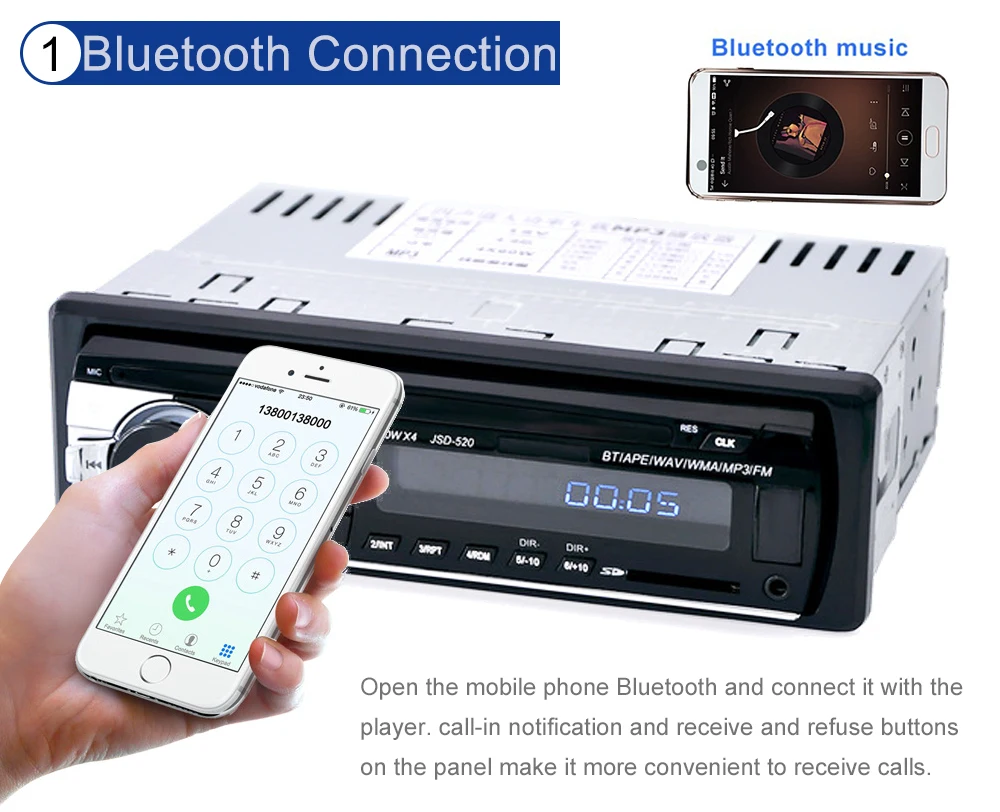 LTBFM автомагнитола 1 din авторадио автомобилей MP3 радио Bluetooth 1 Дин Радио FM Мультимедиа Автомобиля Стерео Авторадио автомо