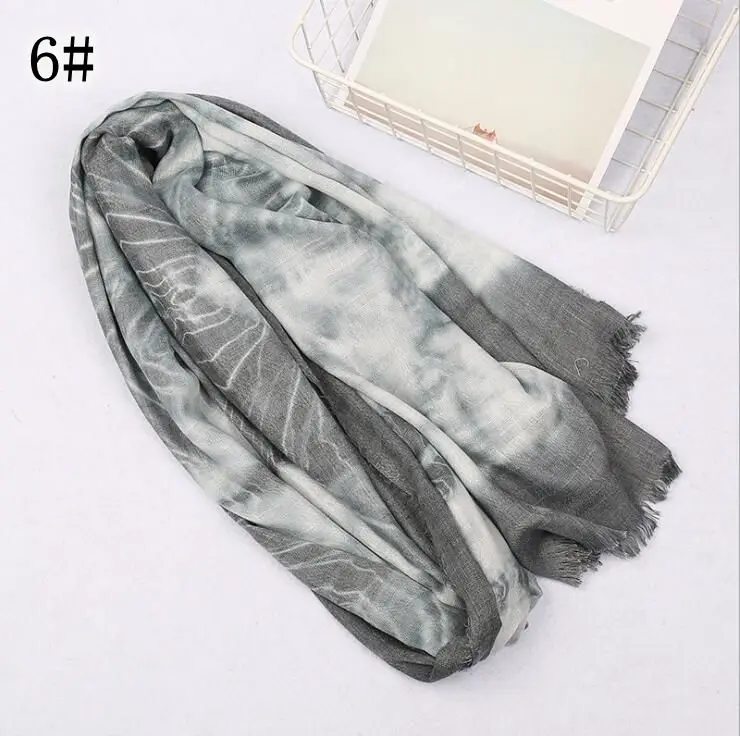 Tie Dye Шарф полиэстер/хлопок мягкость бахрома женщина шарф Зимний Для мужчин 2019